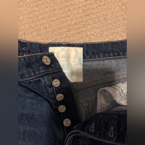 MOTHER The Spitfire Nerdy Cuff Jeans in Did You Bring Me Anything? Size 24 - Picture 6 of 8